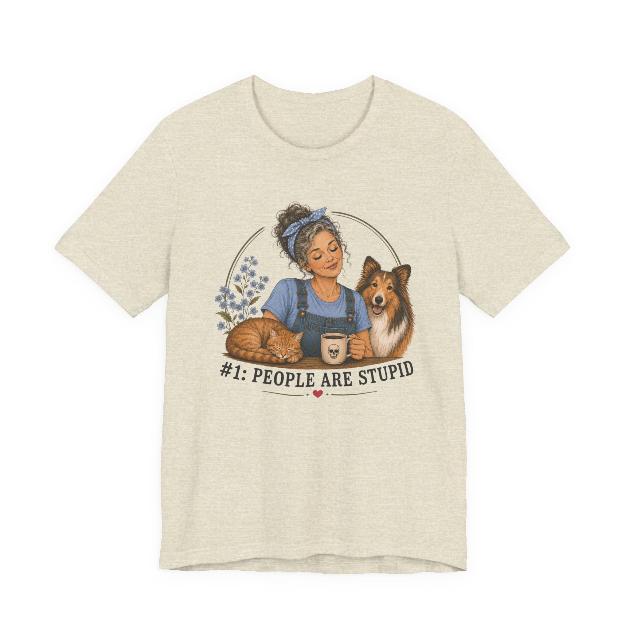Stupid People Collie T-shirt