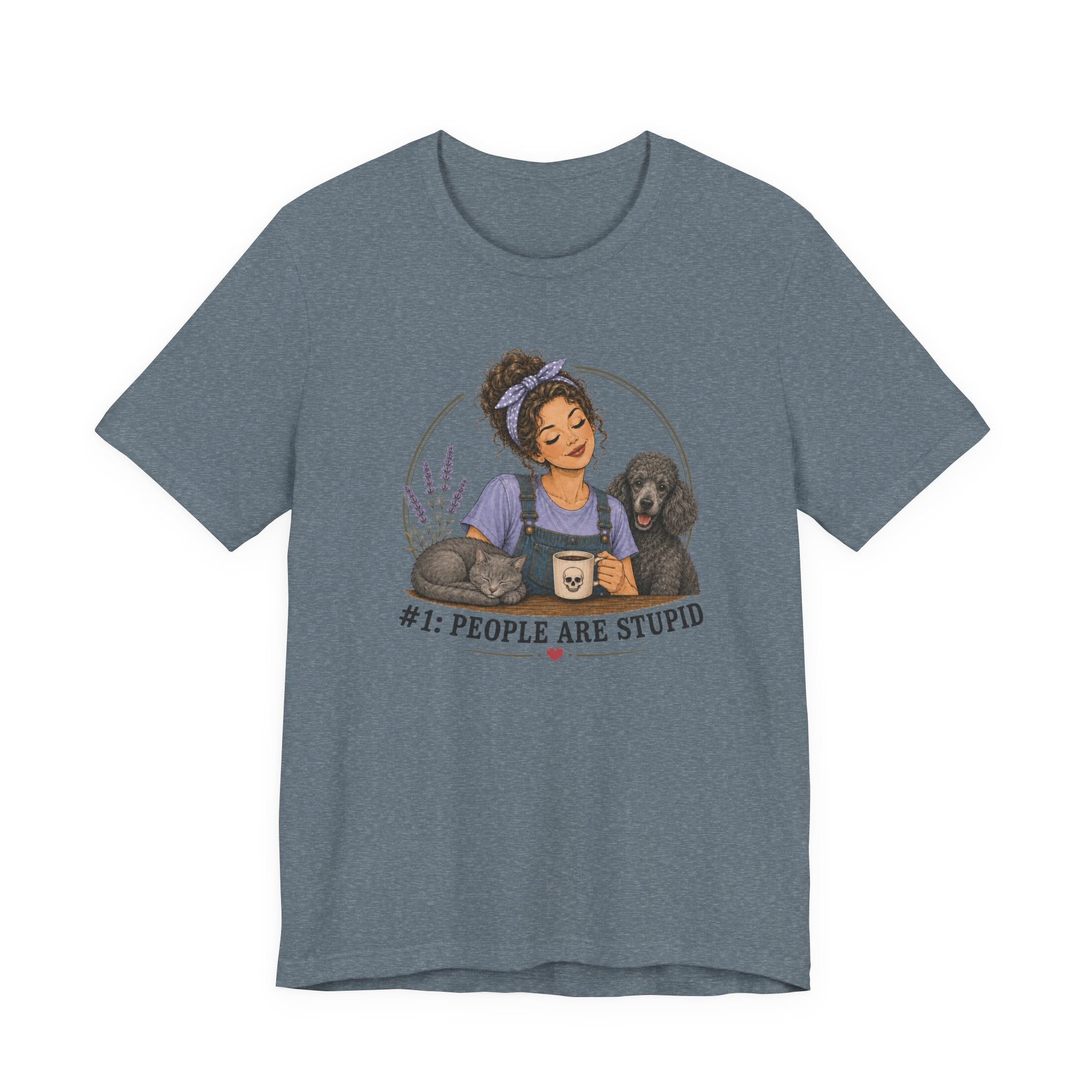 Stupid People Blue T-shirt
