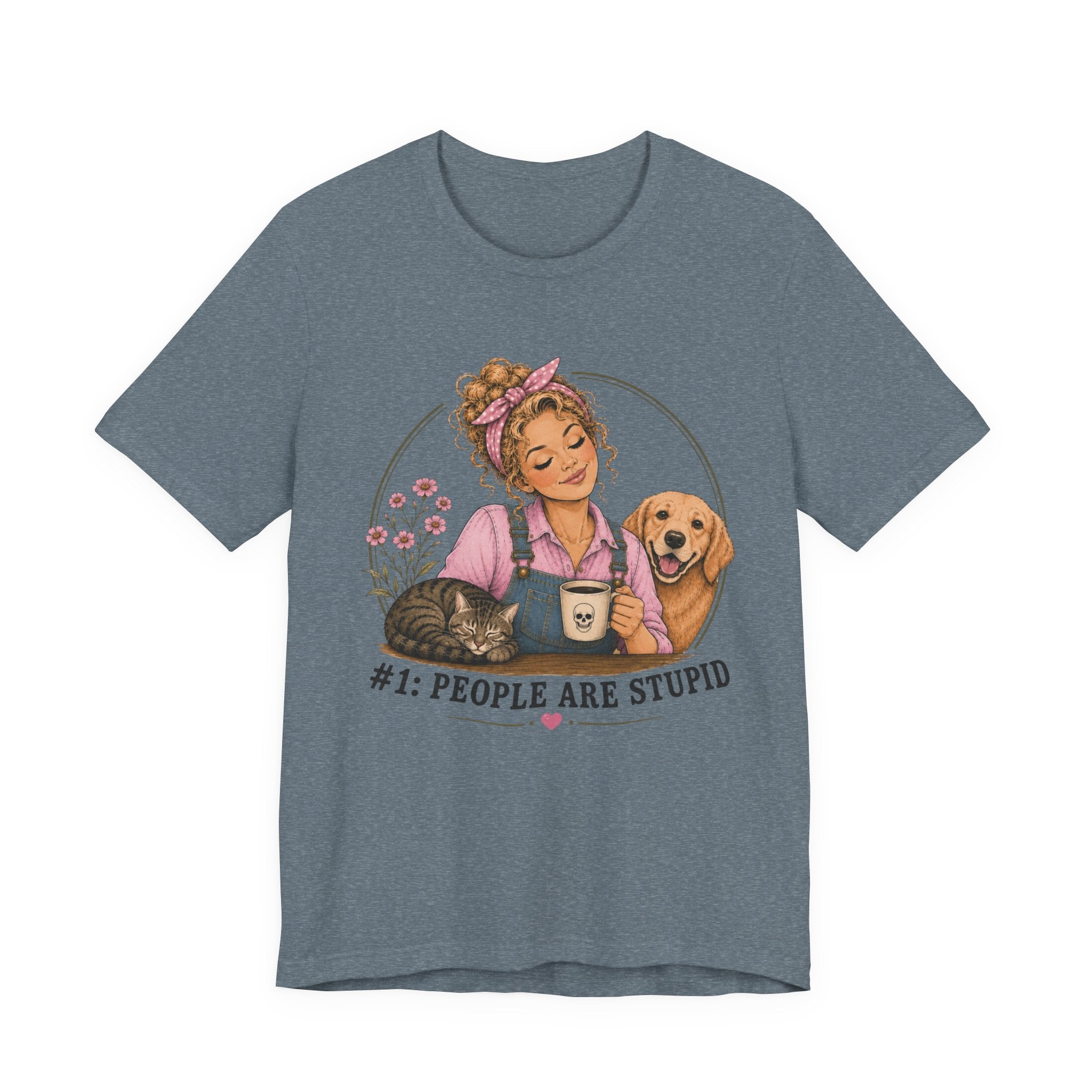 Stupid People Pink T-shirt