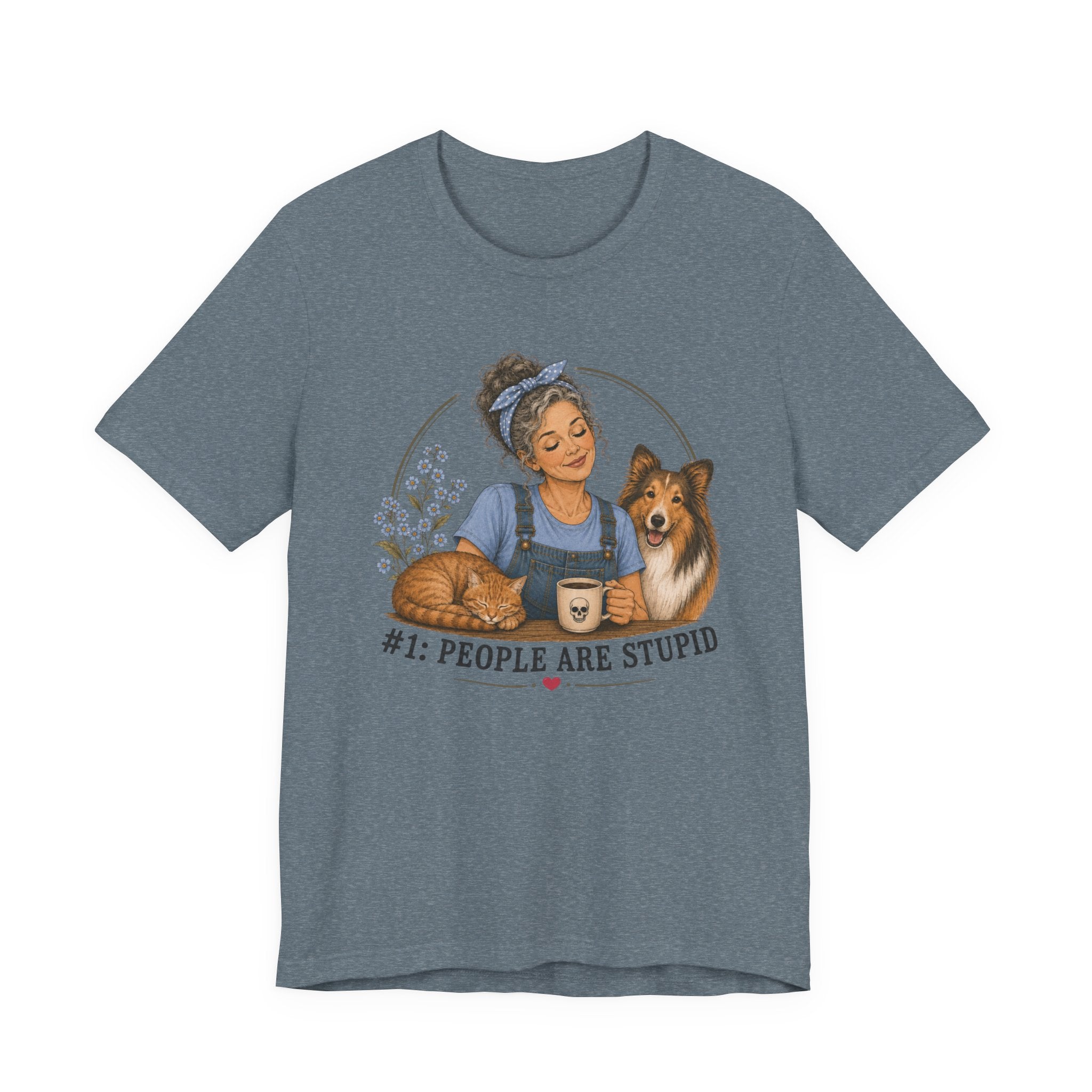 Stupid People Collie T-shirt