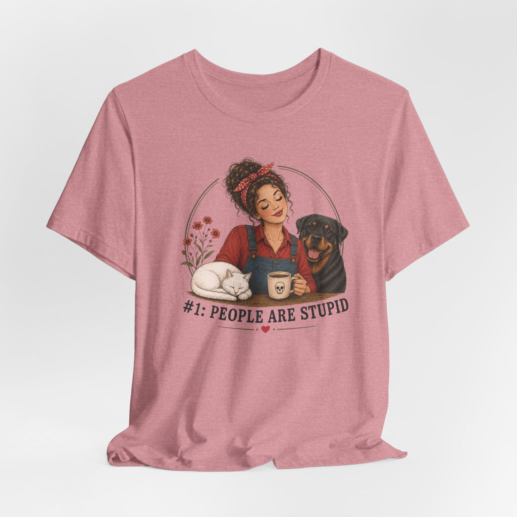 Stupid People Red T-shirt
