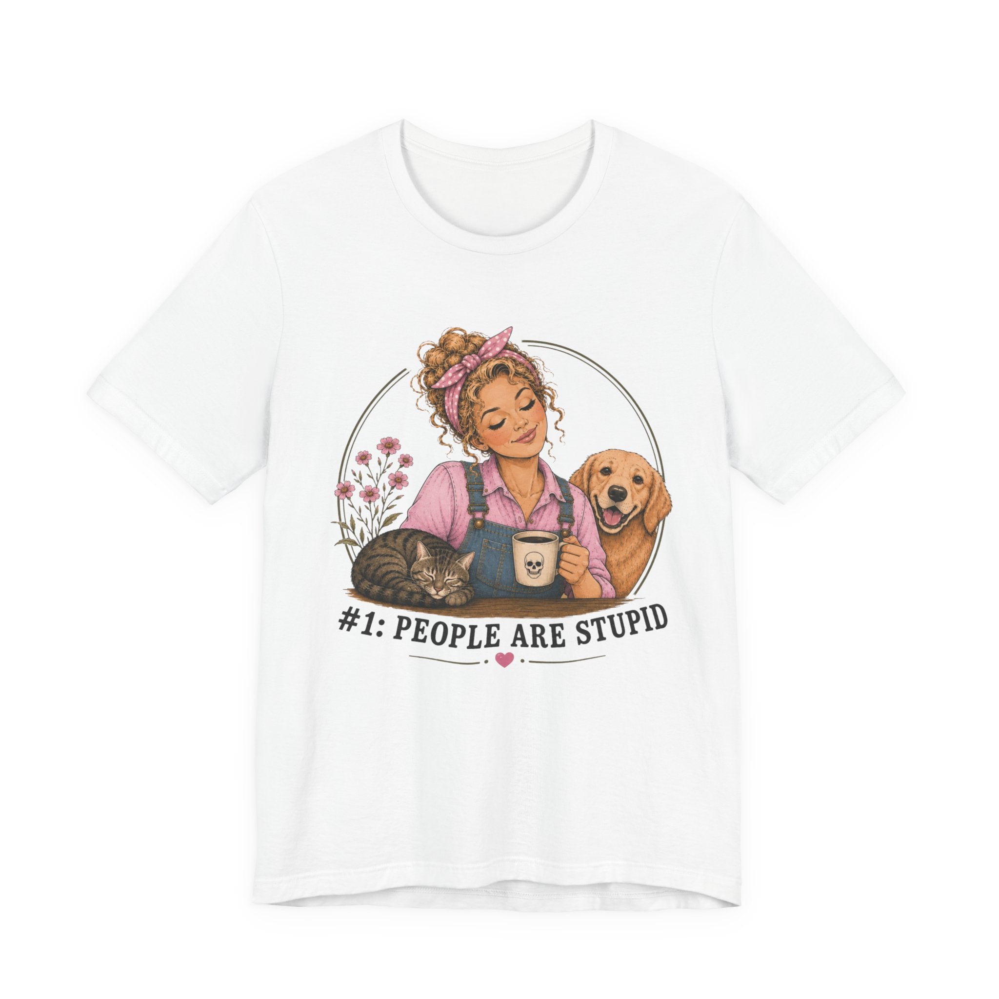 Stupid People Pink T-shirt