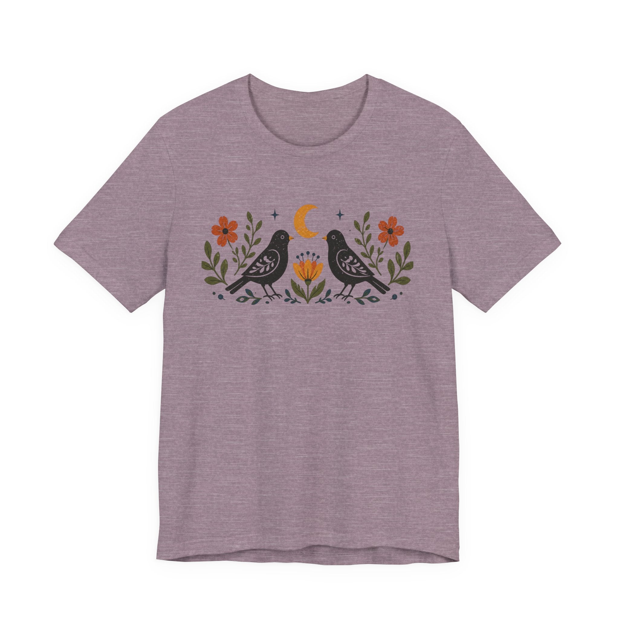 Black Birds Folk Art T-shirt