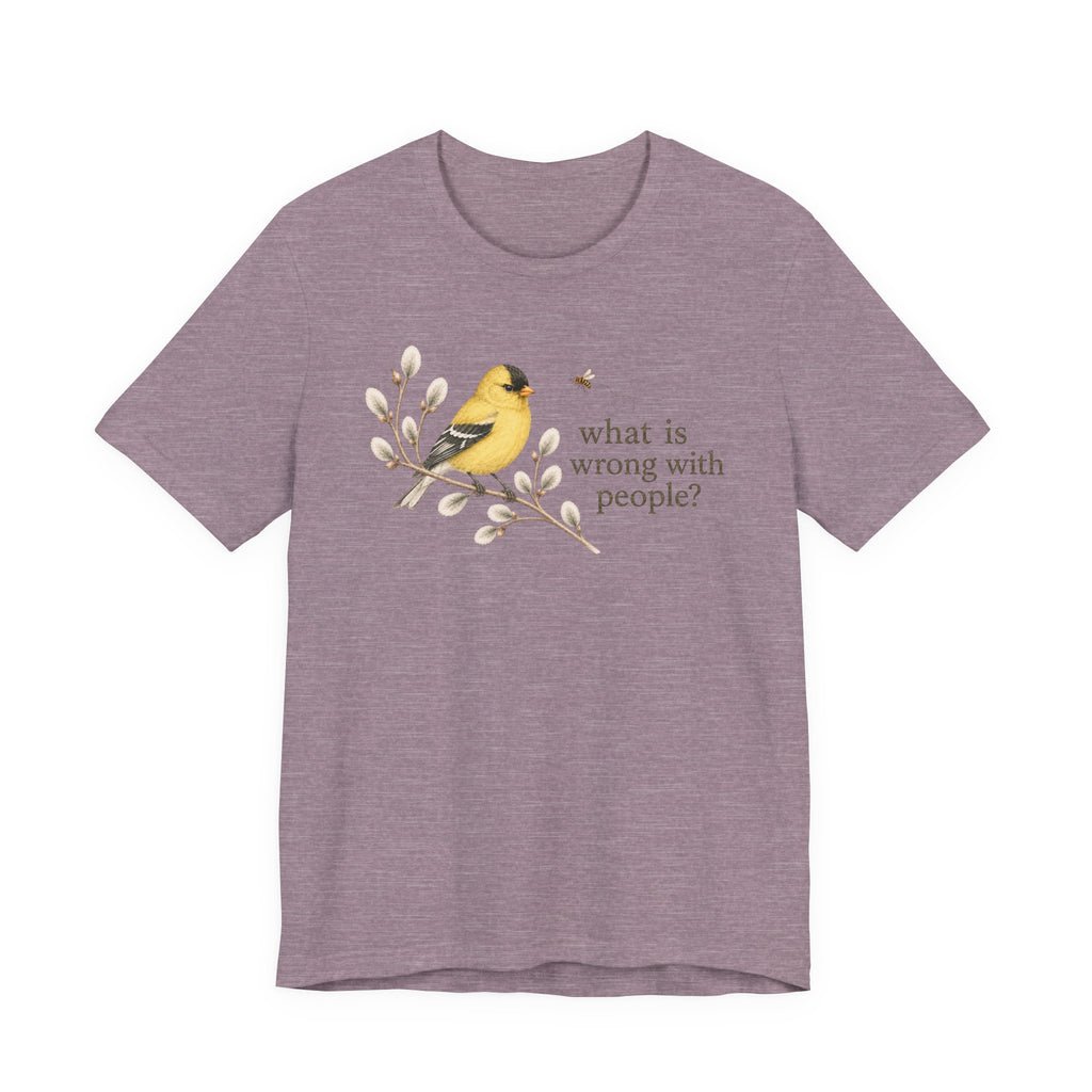 What is Wrong Goldfinch T-shirt