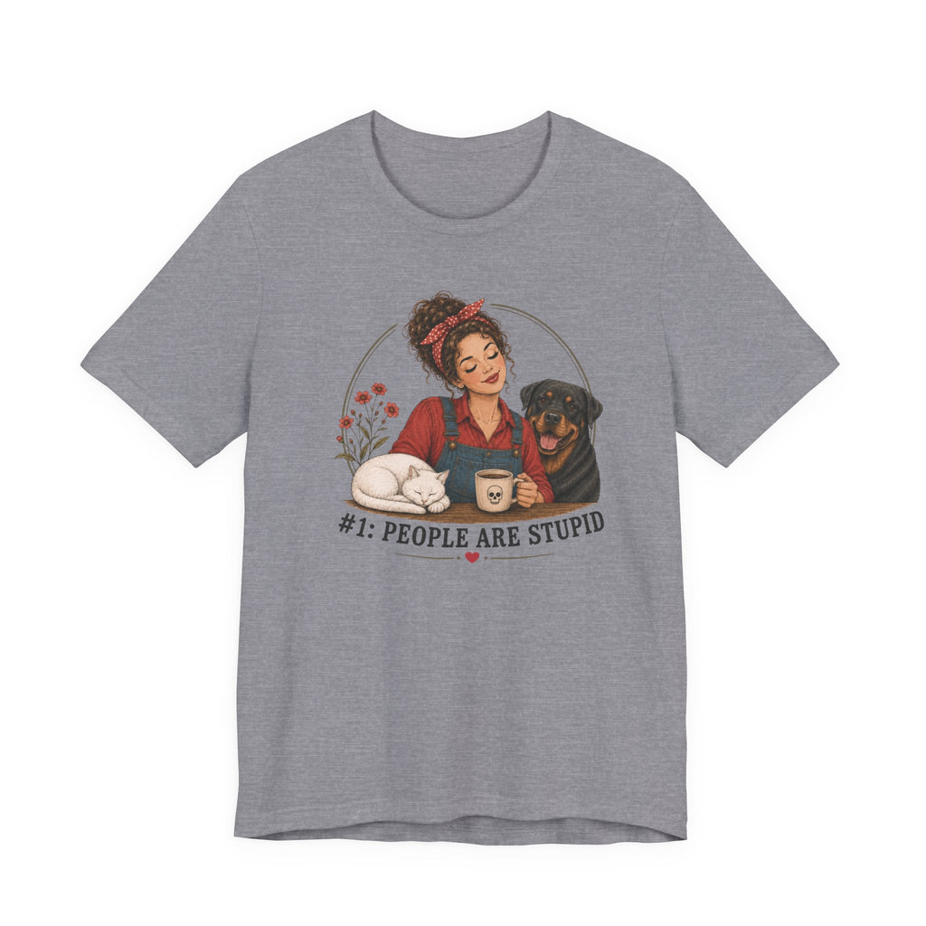 Stupid People Red T-shirt