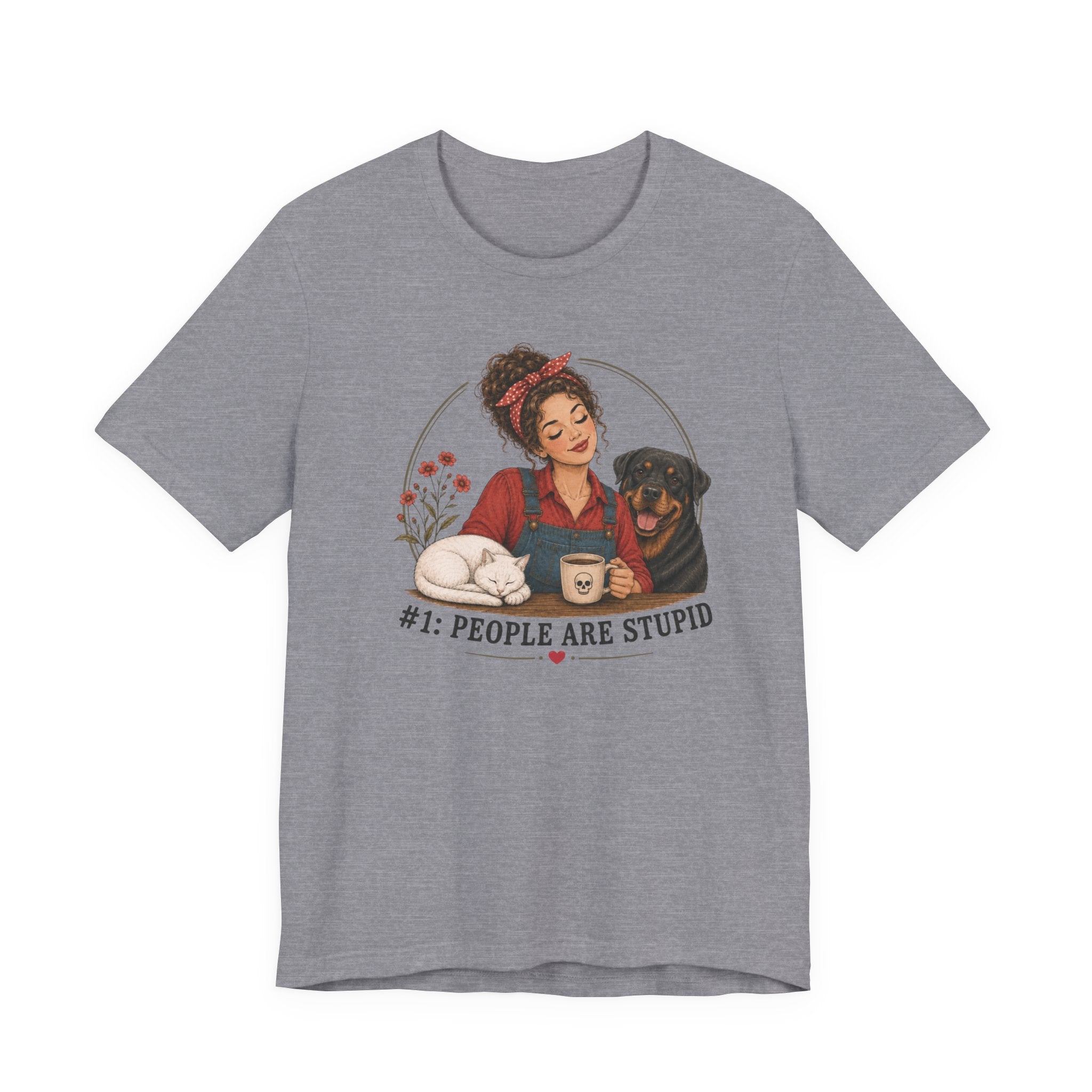 Stupid People Red T-shirt