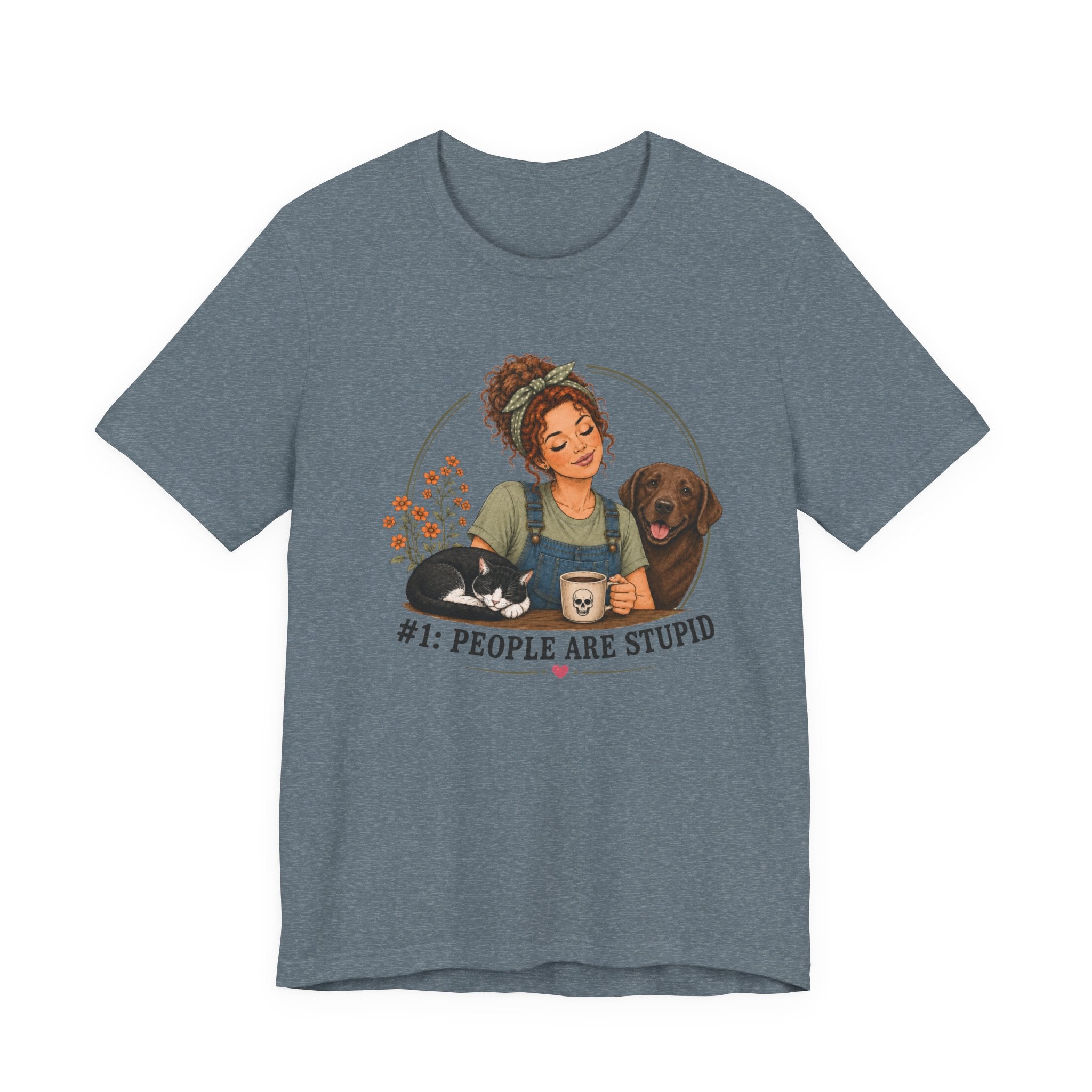 Stupid People Green T-shirt