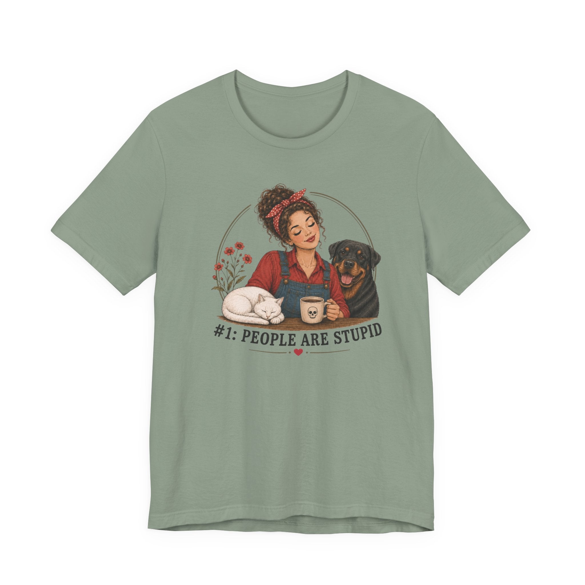 Stupid People Red T-shirt