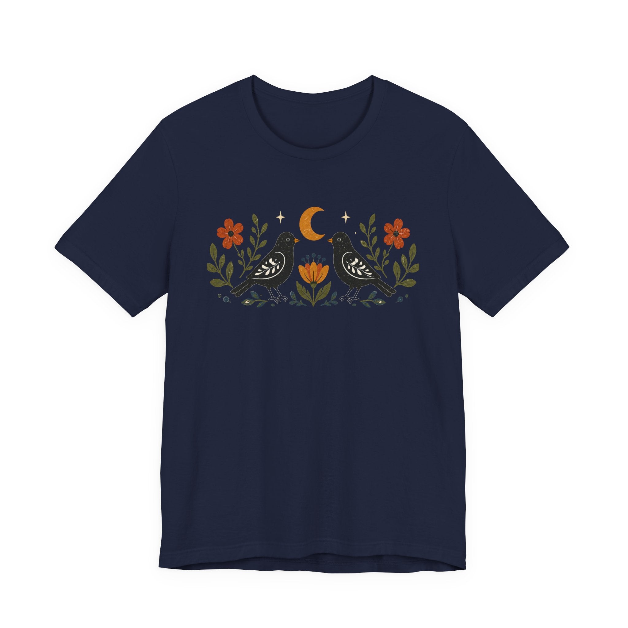 Black Birds Folk Art T-shirt