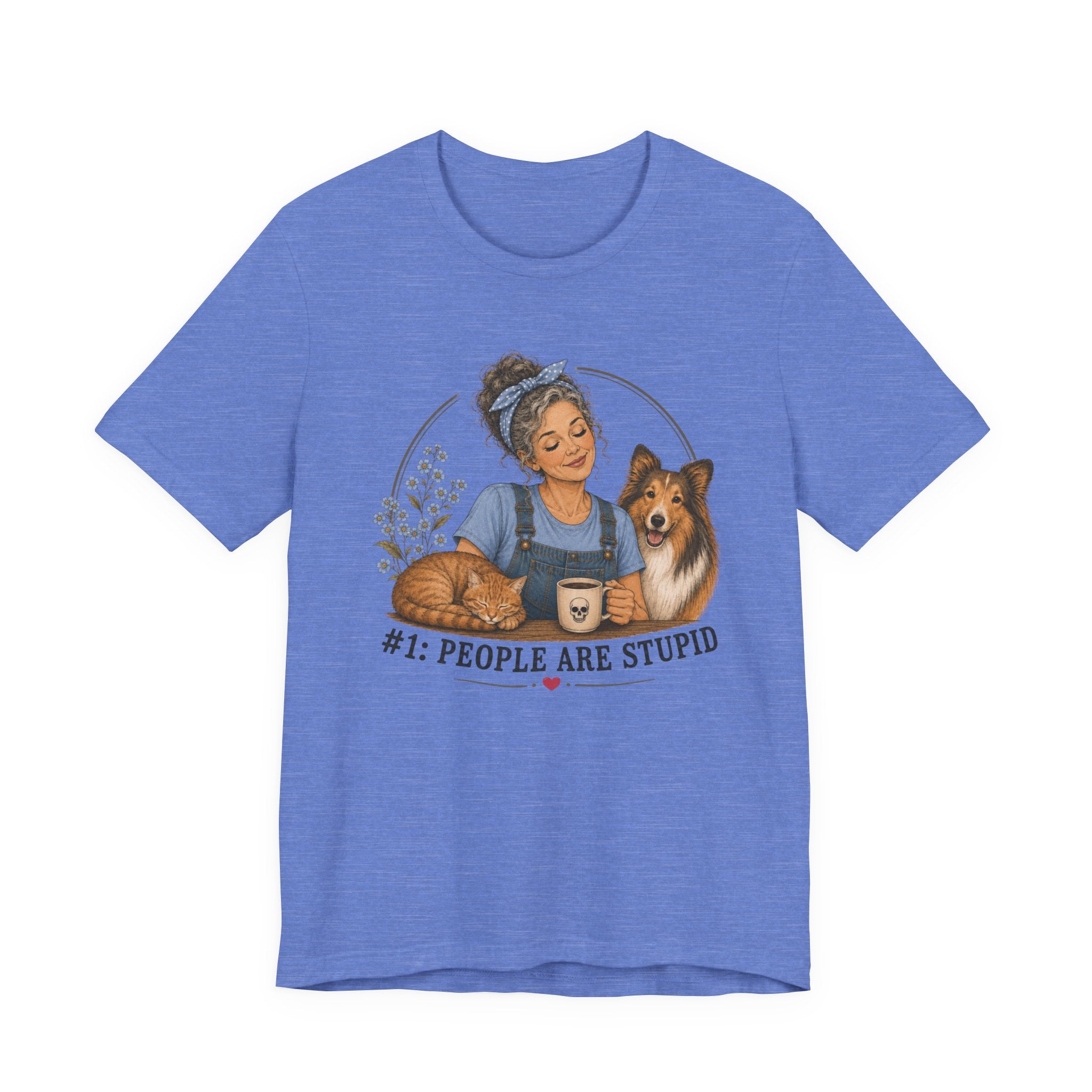 Stupid People Collie T-shirt