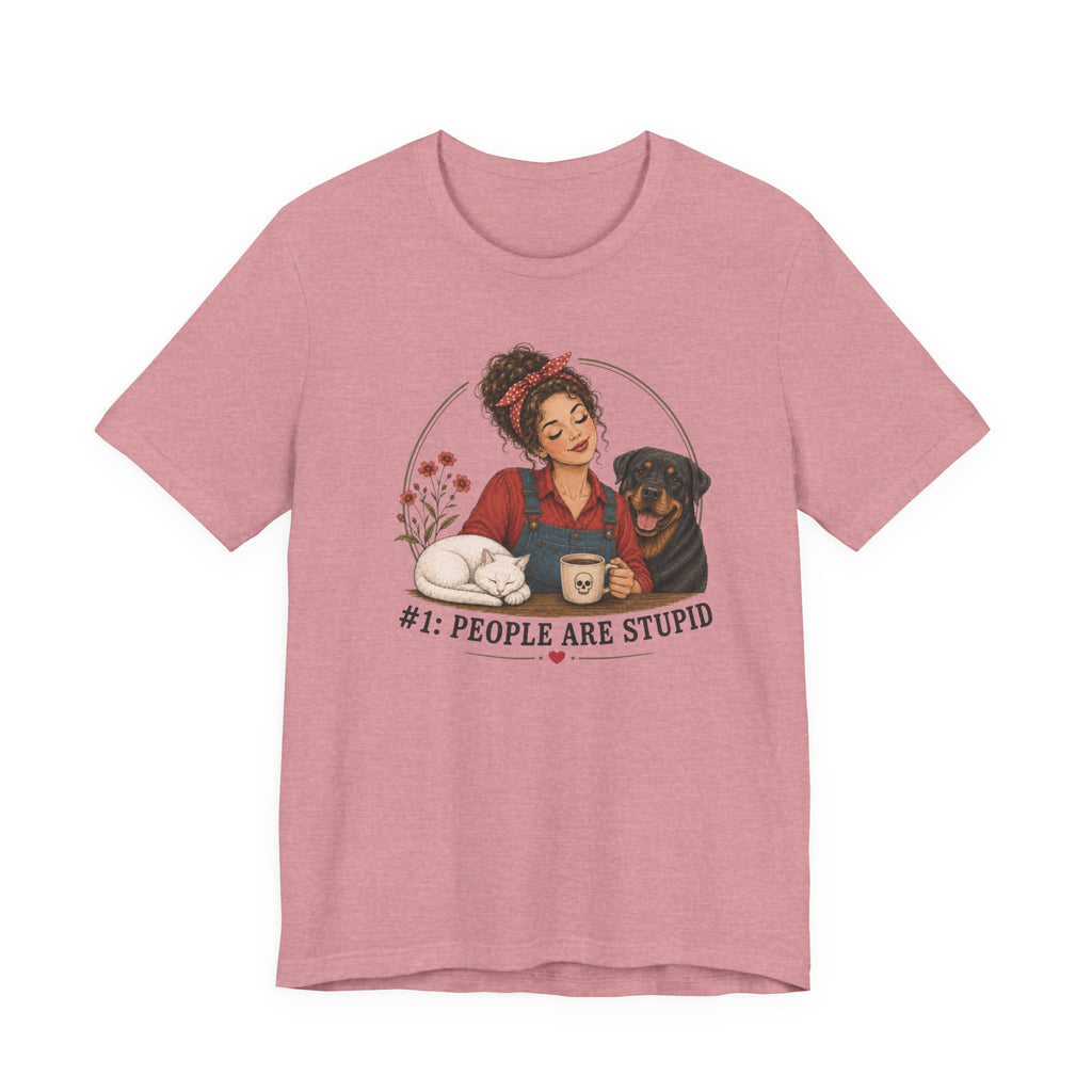 Stupid People Red T-shirt