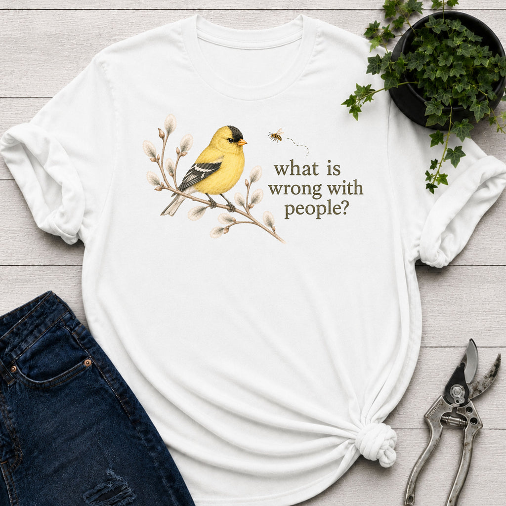 What is Wrong Goldfinch T-shirt