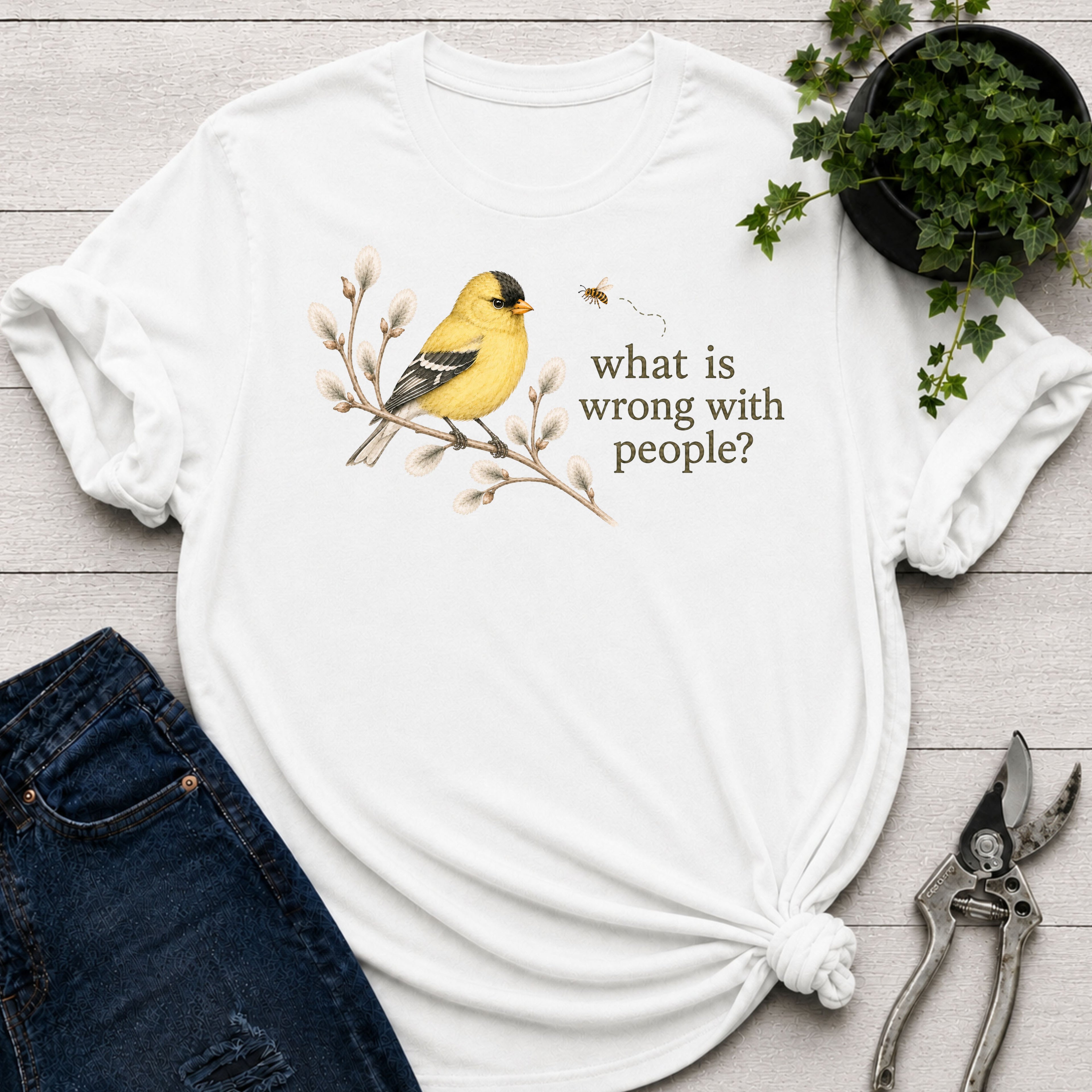 What is Wrong Goldfinch T-shirt