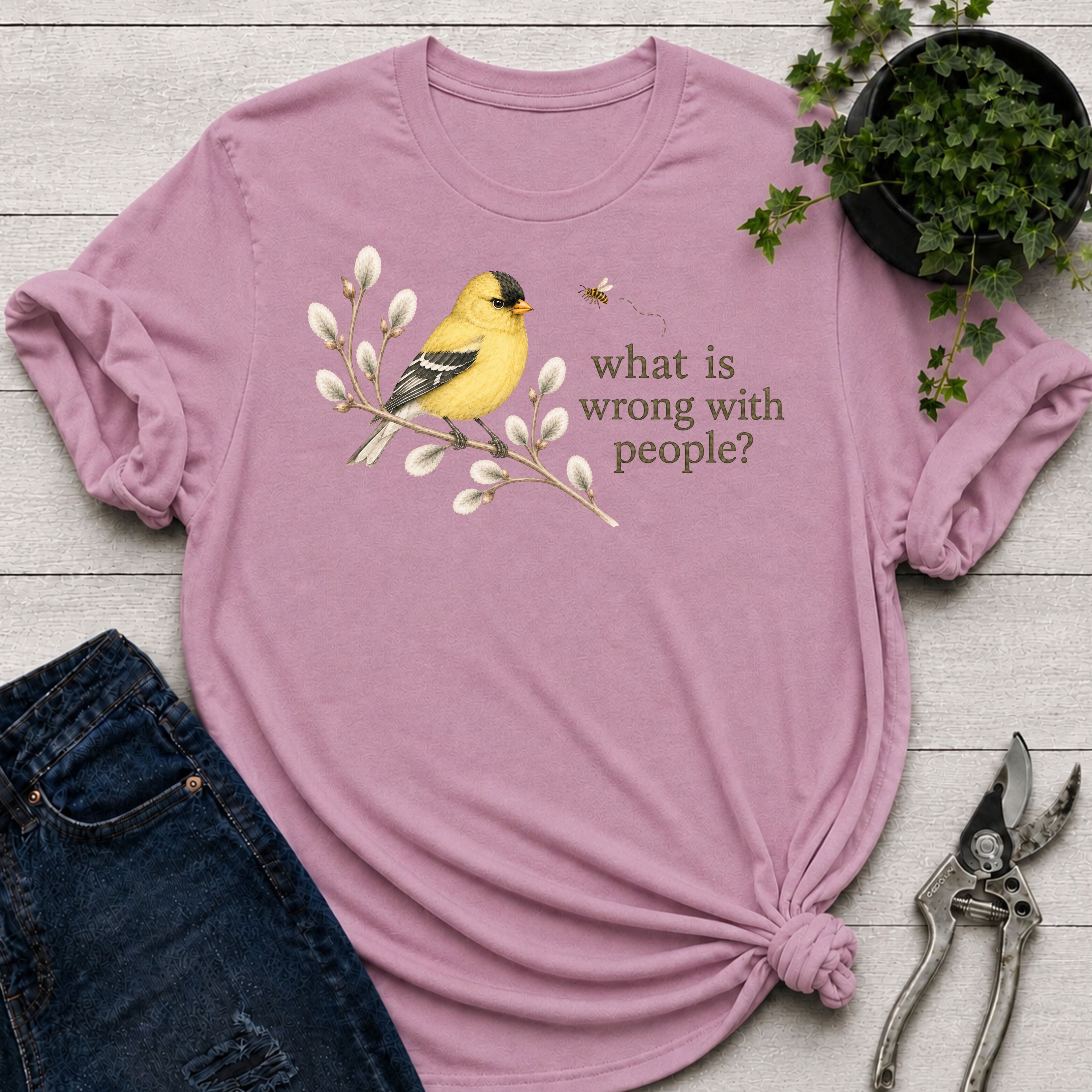 What is Wrong Goldfinch T-shirt
