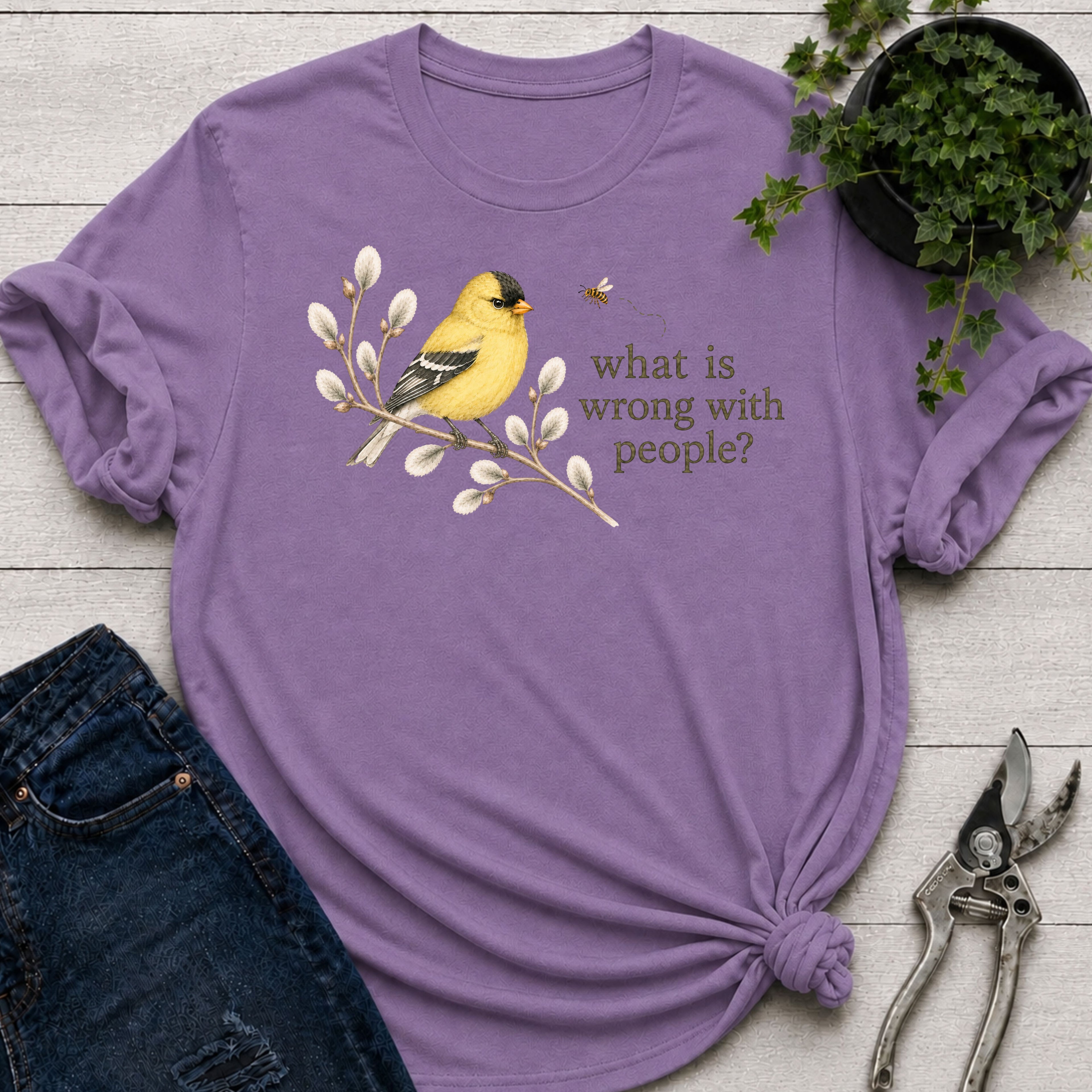 What is Wrong Goldfinch T-shirt