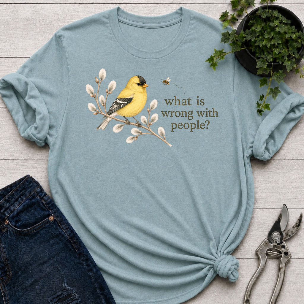 What is Wrong Goldfinch T-shirt