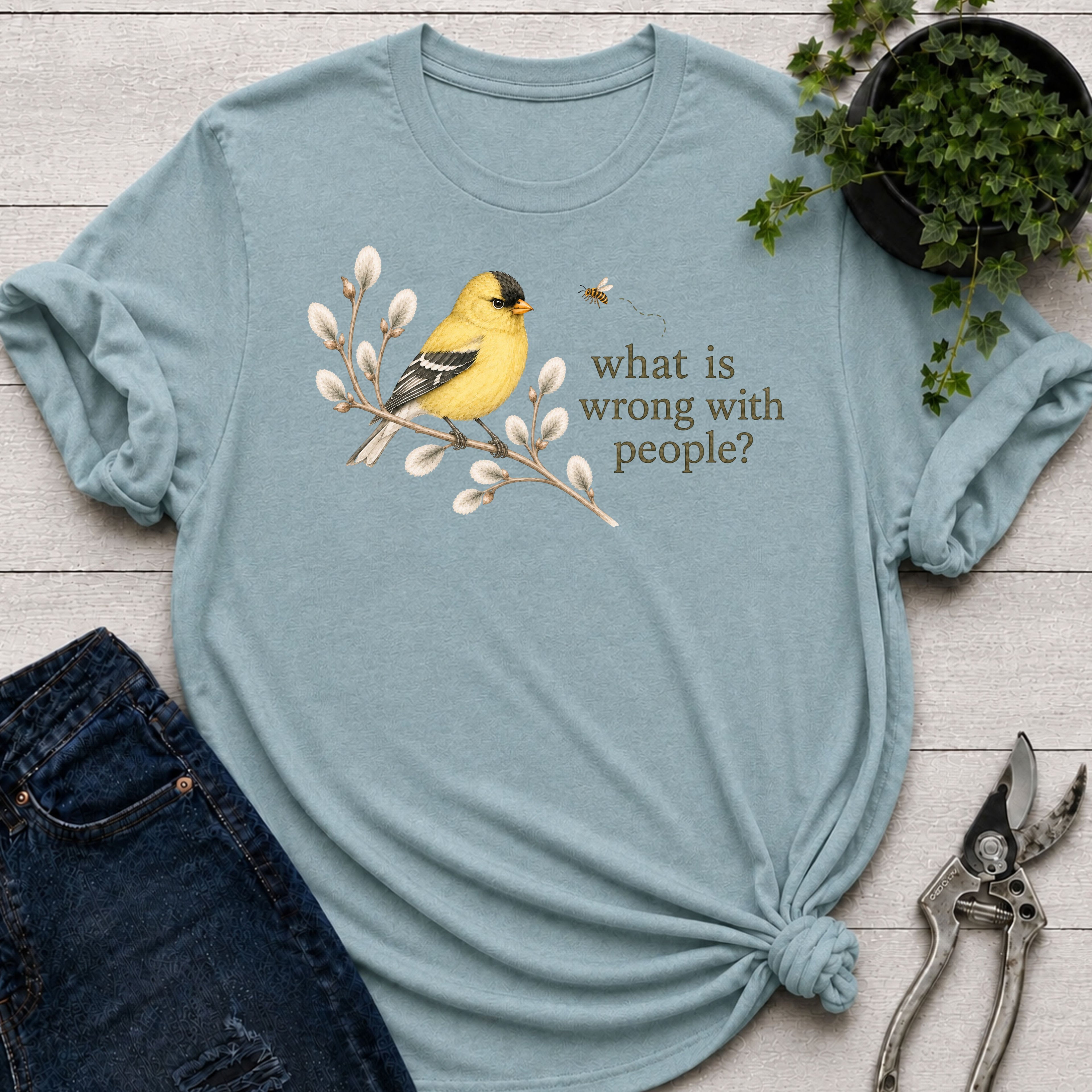 What is Wrong Goldfinch T-shirt
