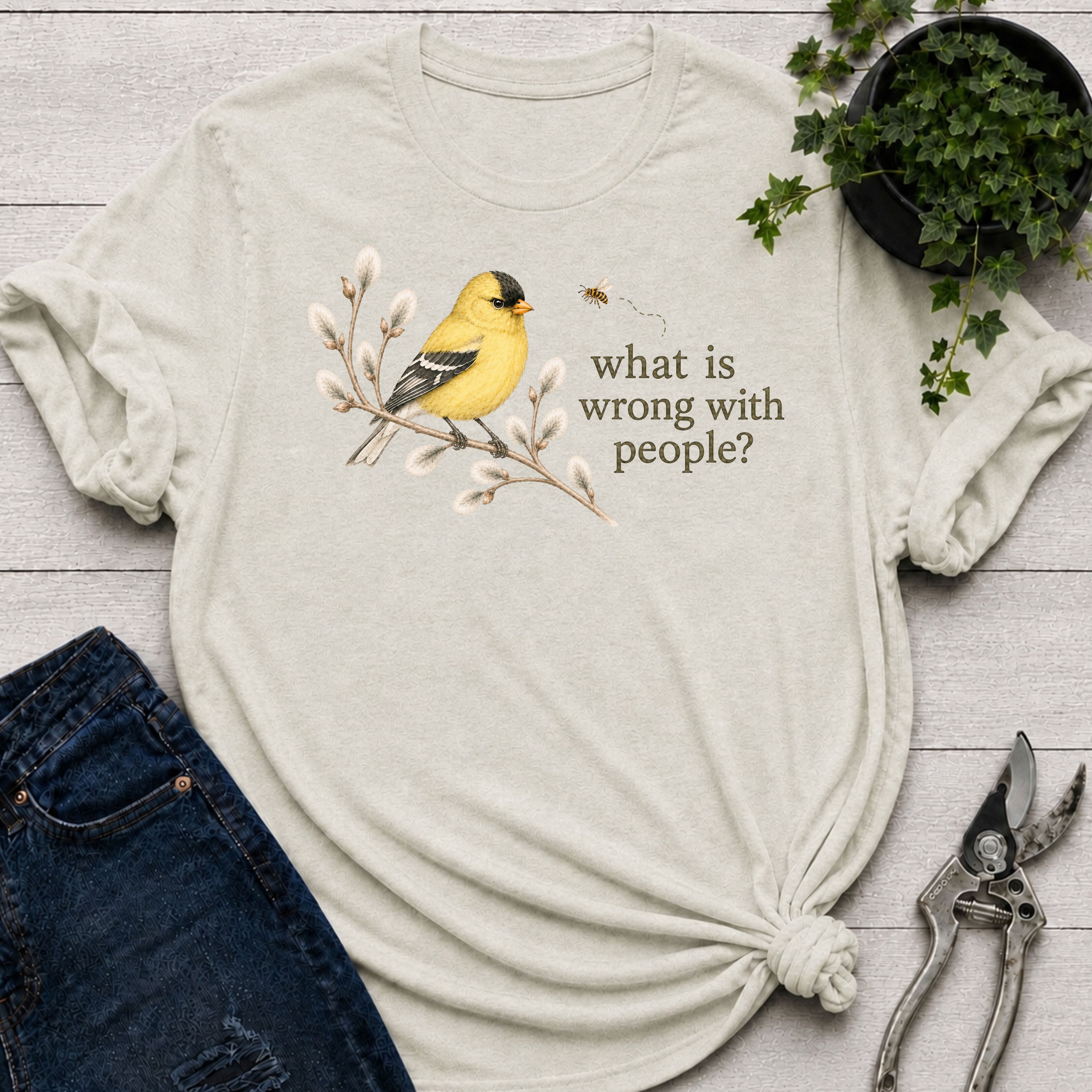 What is Wrong Goldfinch T-shirt