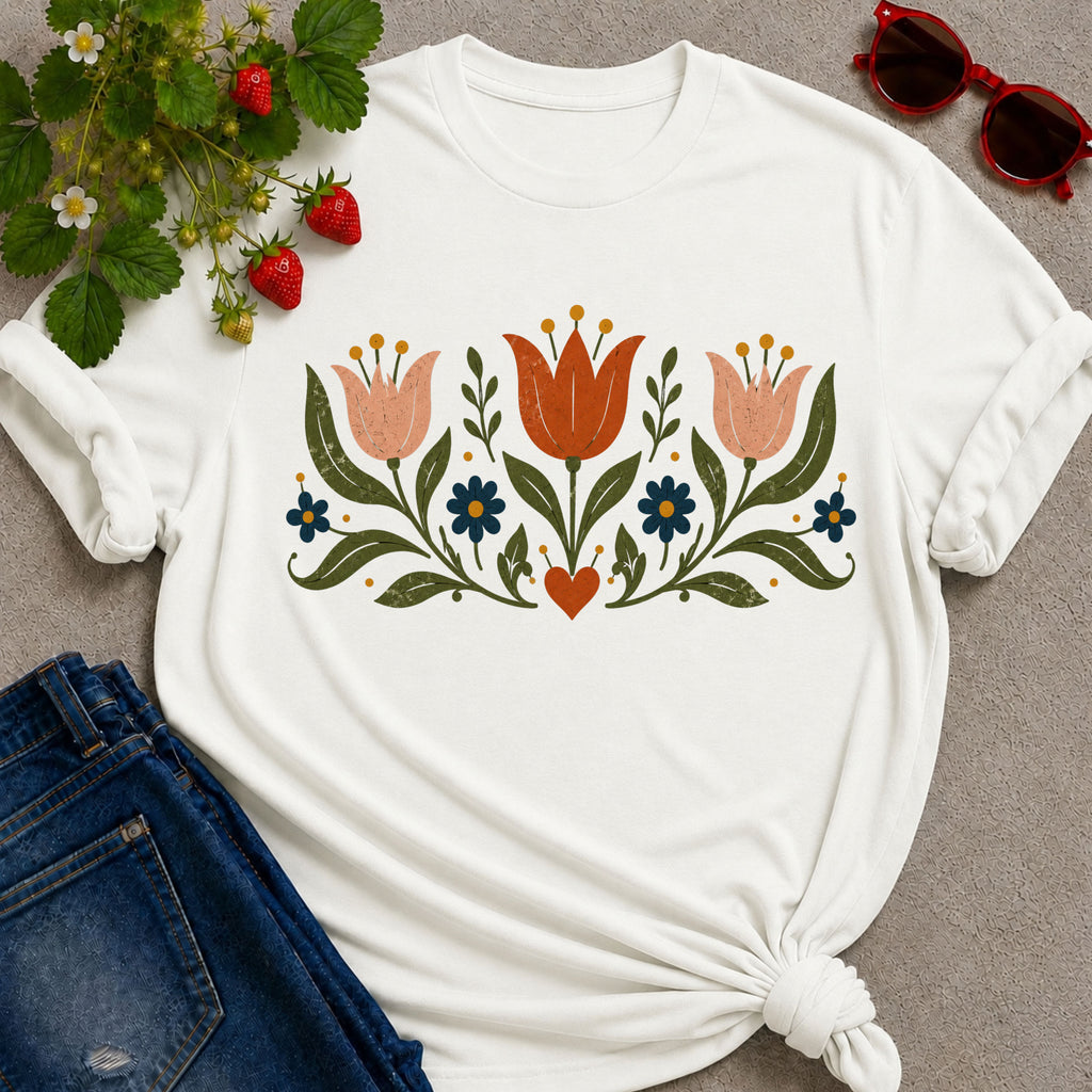 Folk Tulips T-shirt