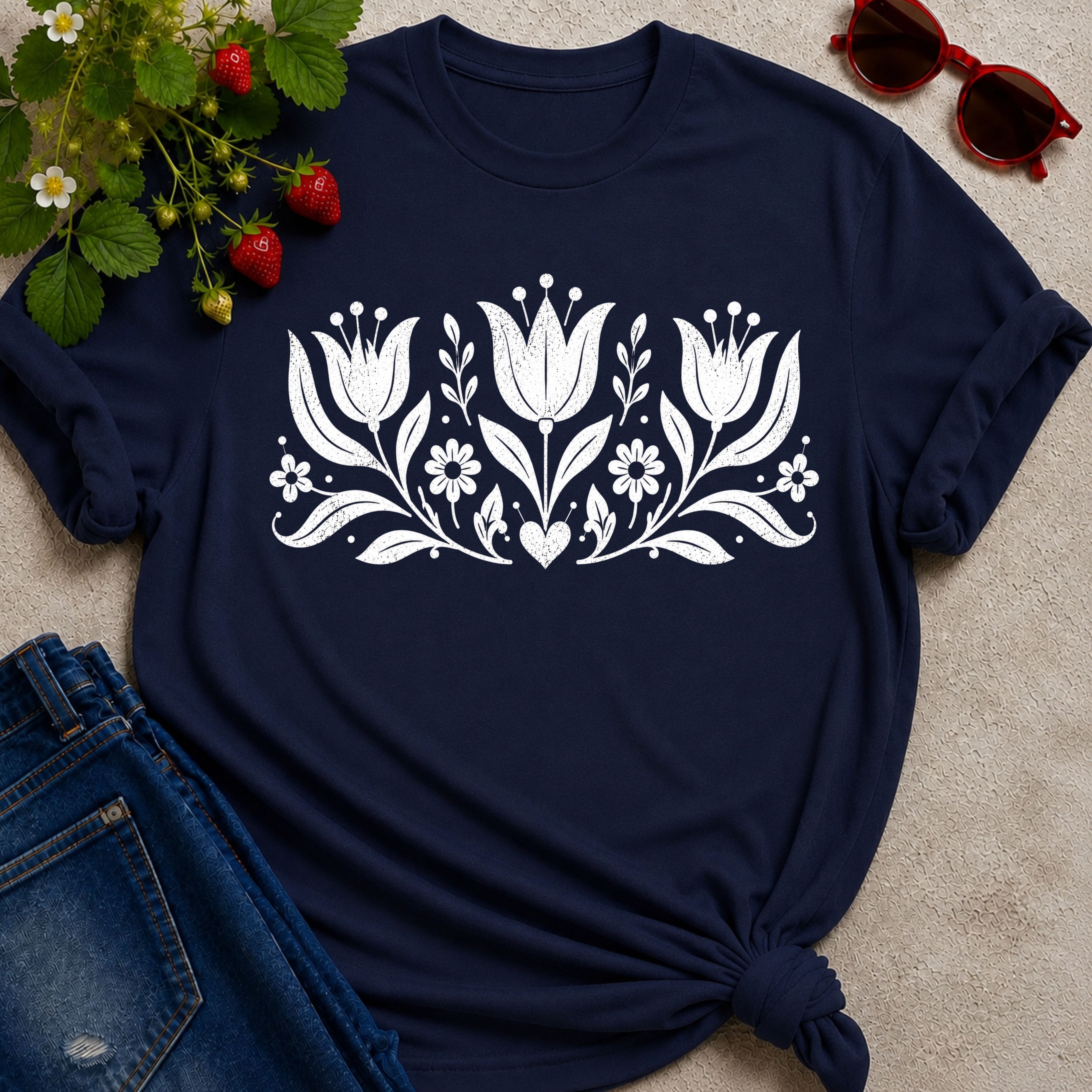 Folk Tulips T-shirt