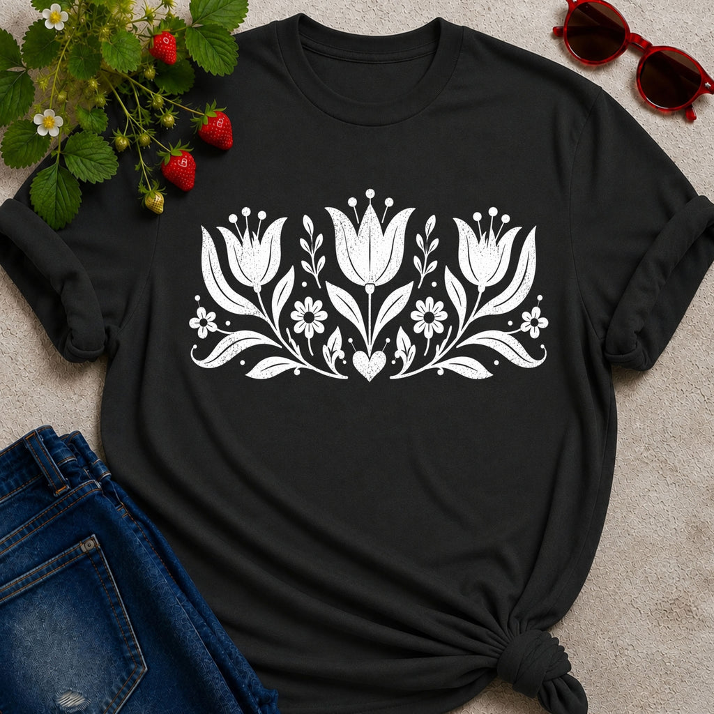 Folk Tulips T-shirt