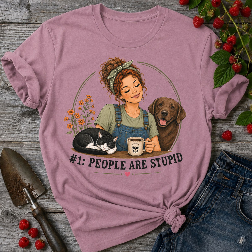 Stupid People Green T-shirt