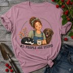 Stupid People Green T-shirt