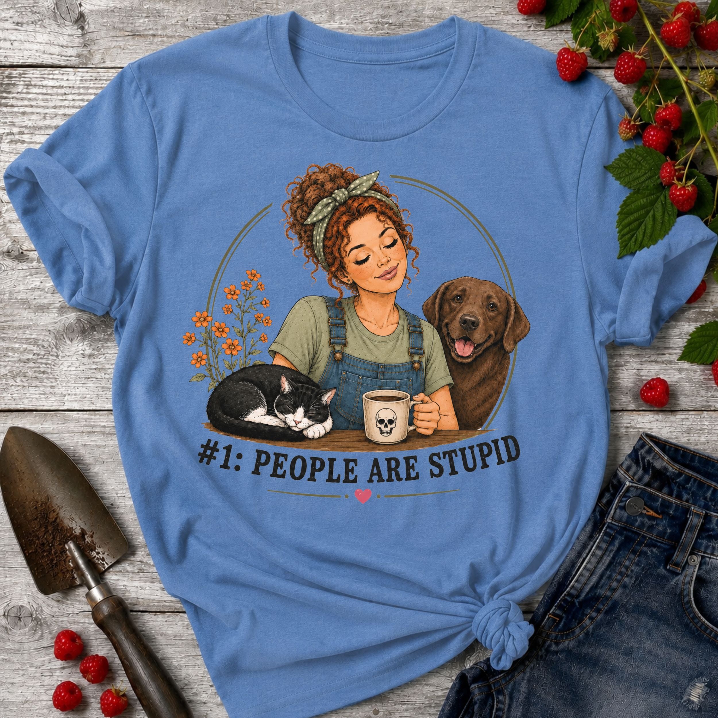 Stupid People Green T-shirt