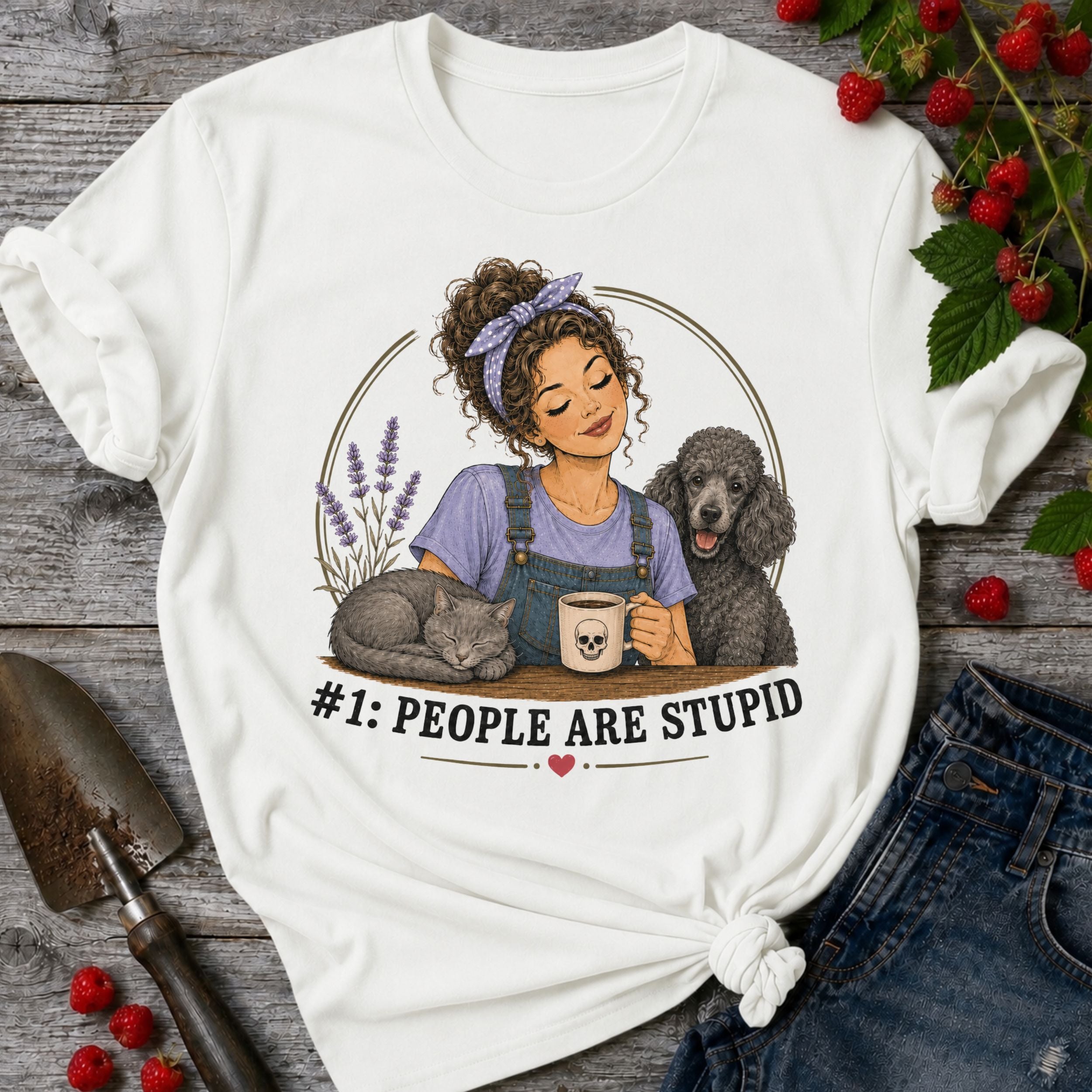 Stupid People Blue T-shirt