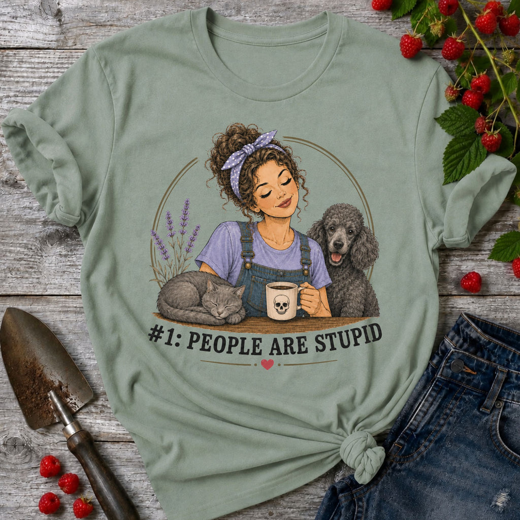Stupid People Blue T-shirt