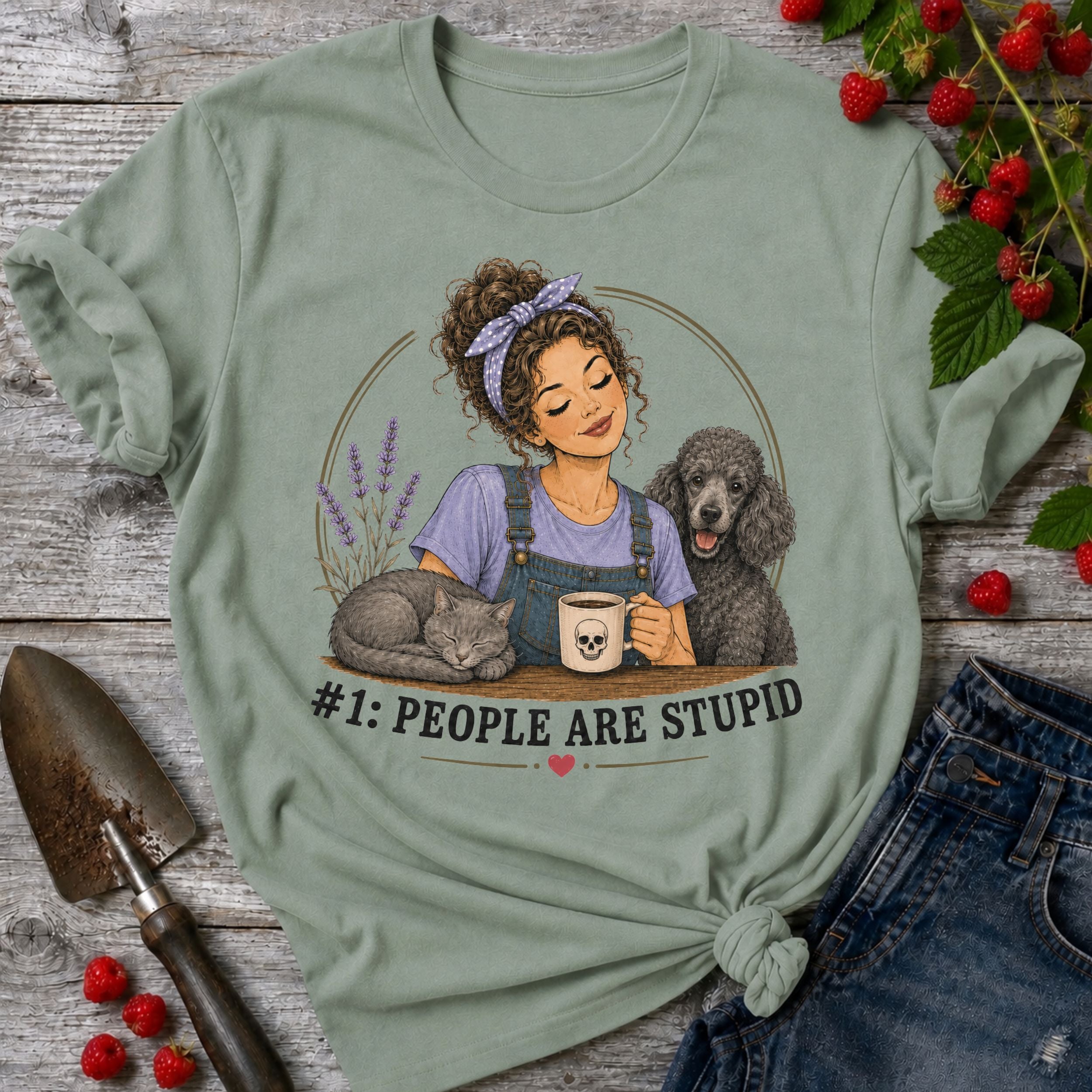 Stupid People Blue T-shirt