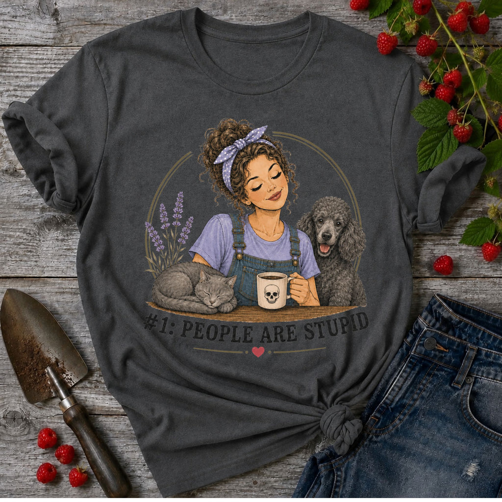 Stupid People Blue T-shirt