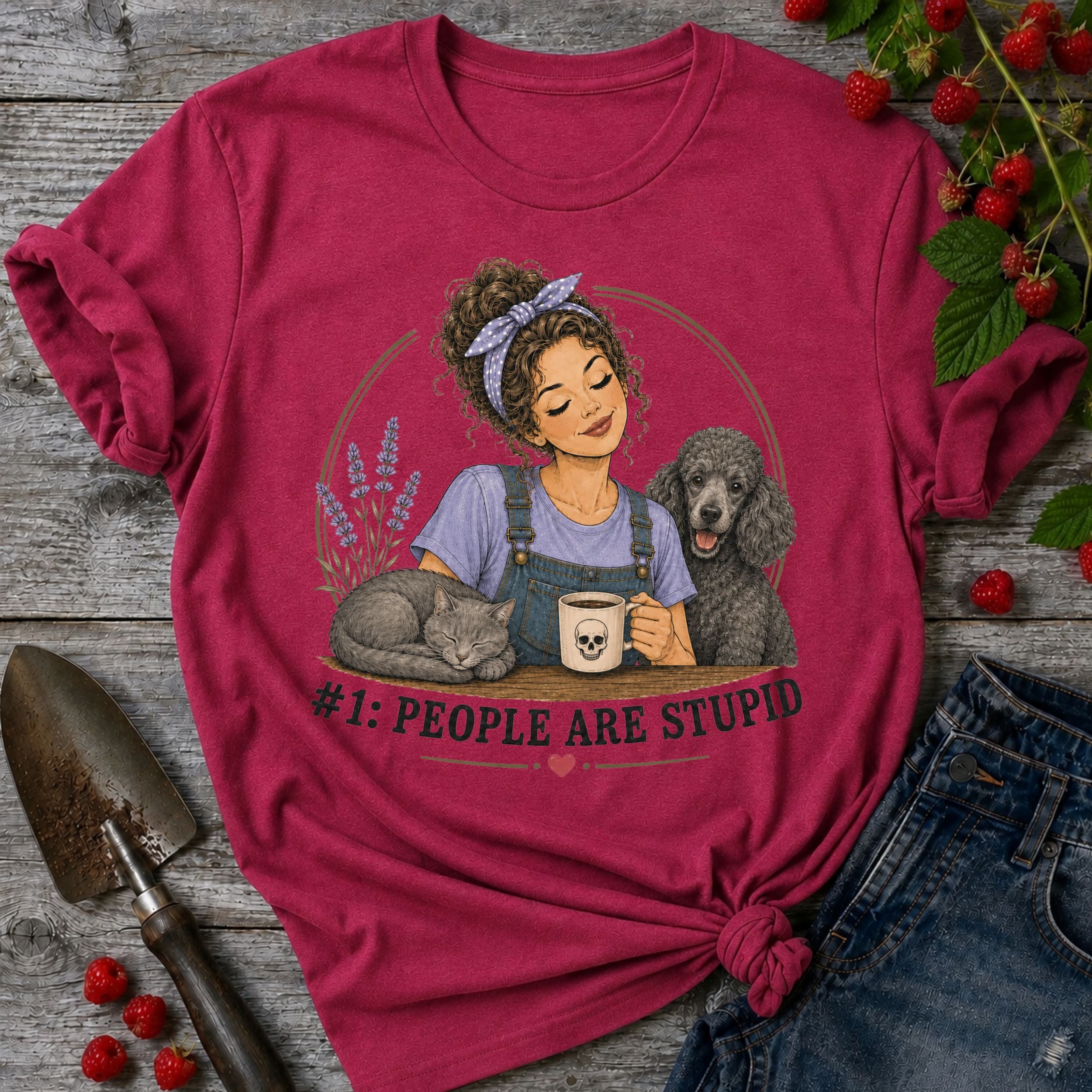 Stupid People Blue T-shirt