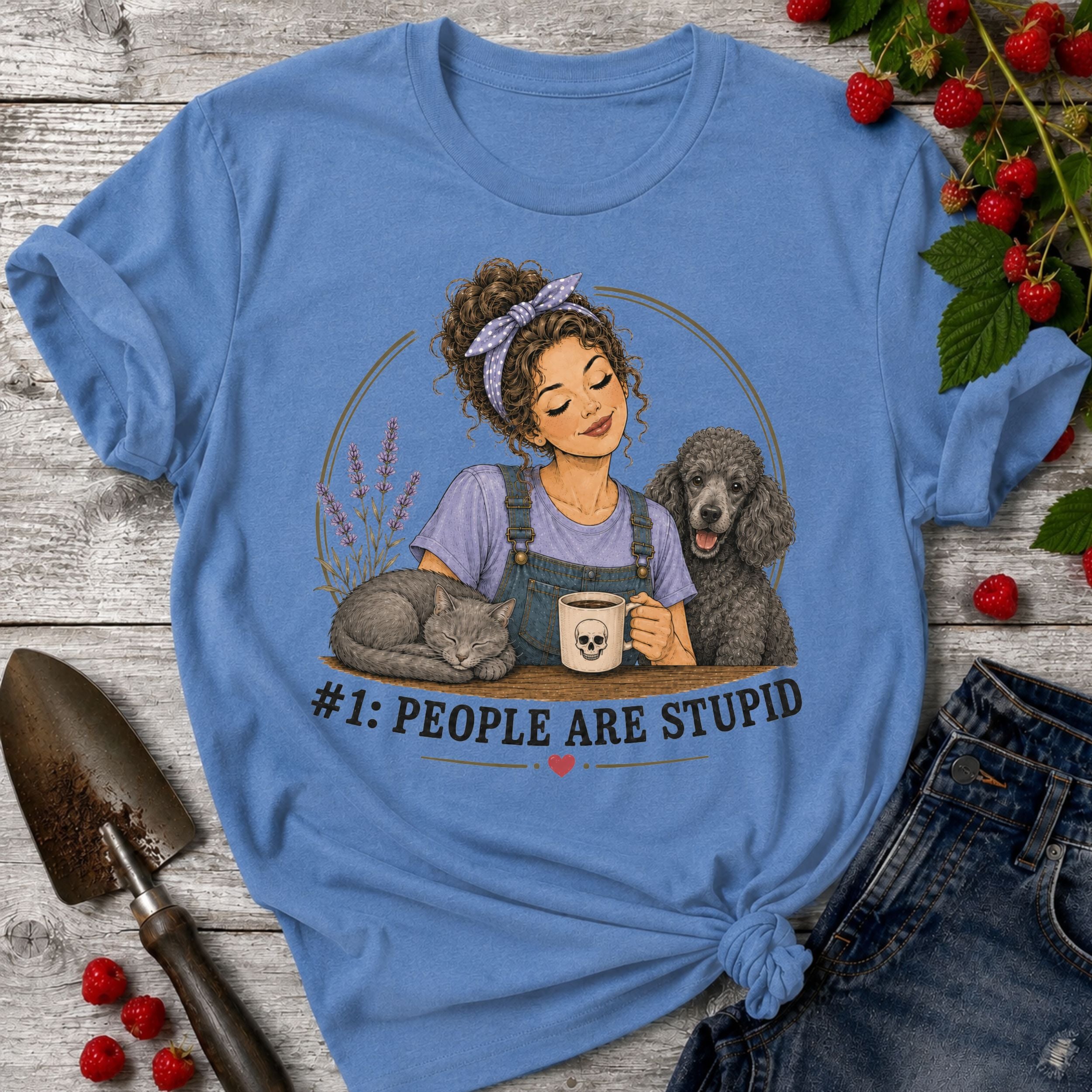 Stupid People Blue T-shirt
