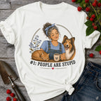 Stupid People Collie T-shirt