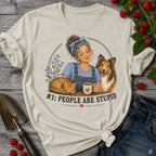 Stupid People Collie T-shirt