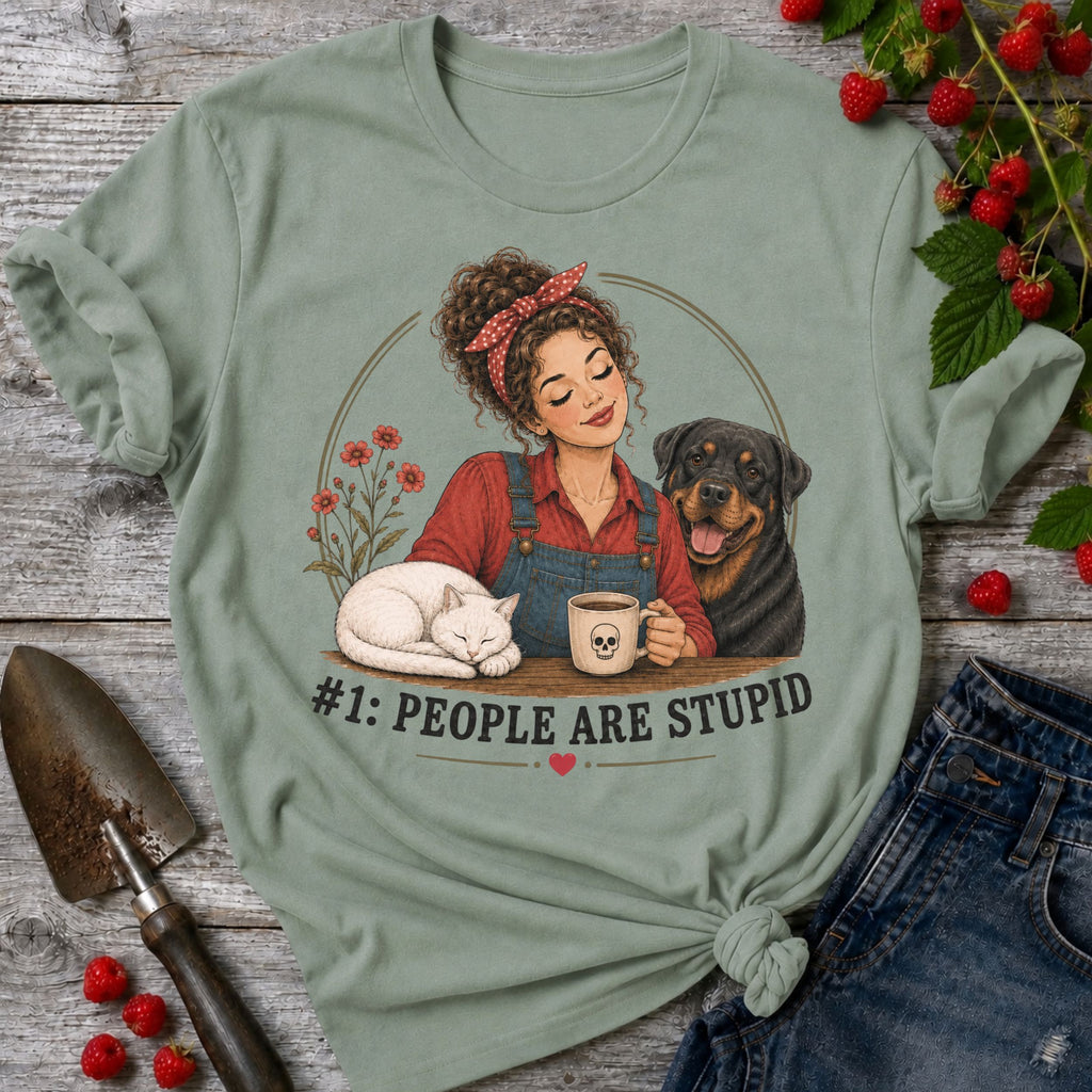 Stupid People Red T-shirt