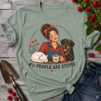 Stupid People Red T-shirt