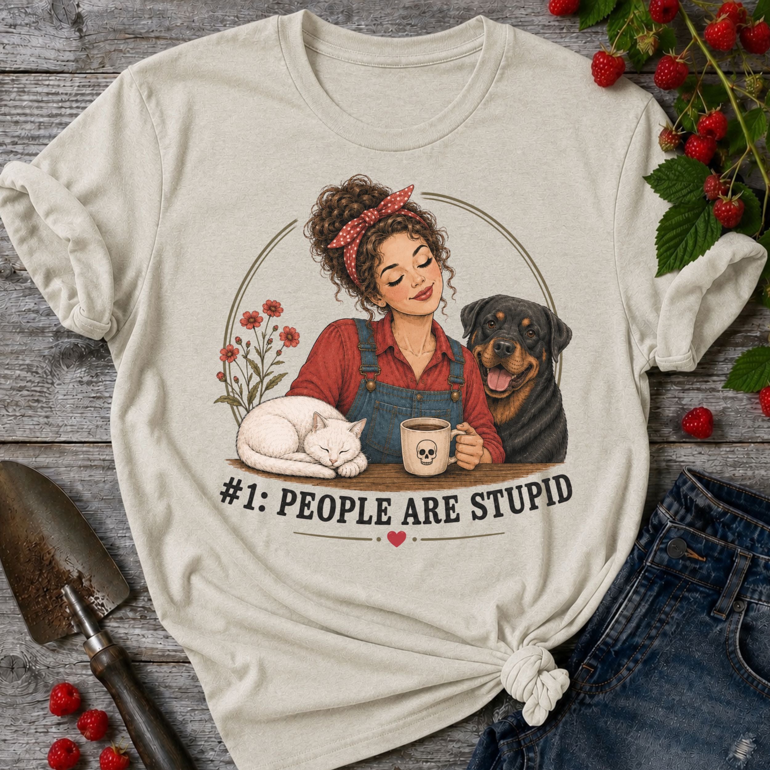 Stupid People Red T-shirt