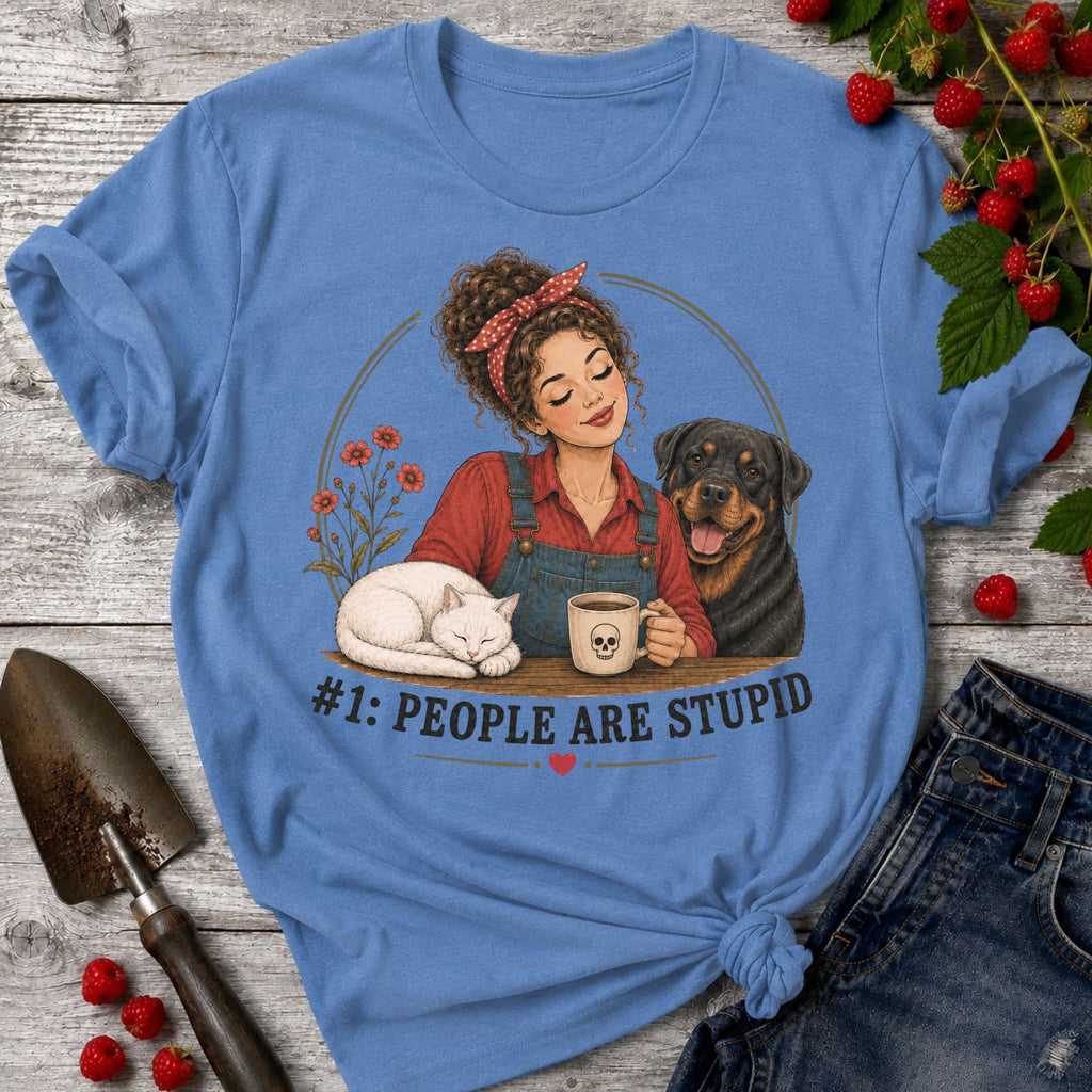 Stupid People Red T-shirt