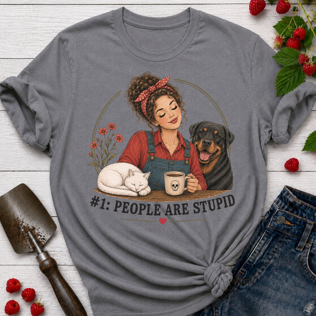 Stupid People Red T-shirt