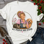 Stupid People Pink T-shirt