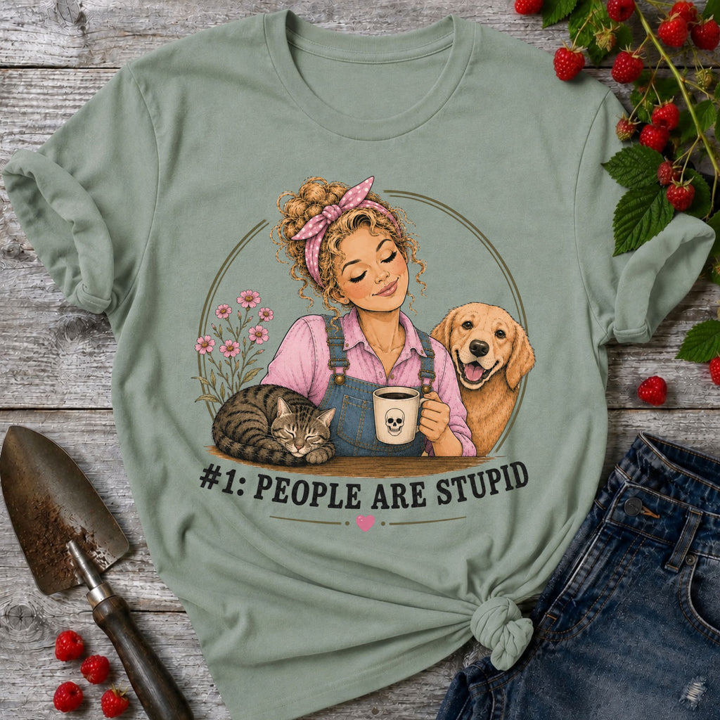 Stupid People Pink T-shirt