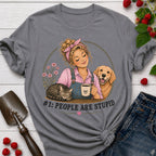 Stupid People Pink T-shirt