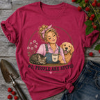 Stupid People Pink T-shirt