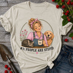Stupid People Pink T-shirt