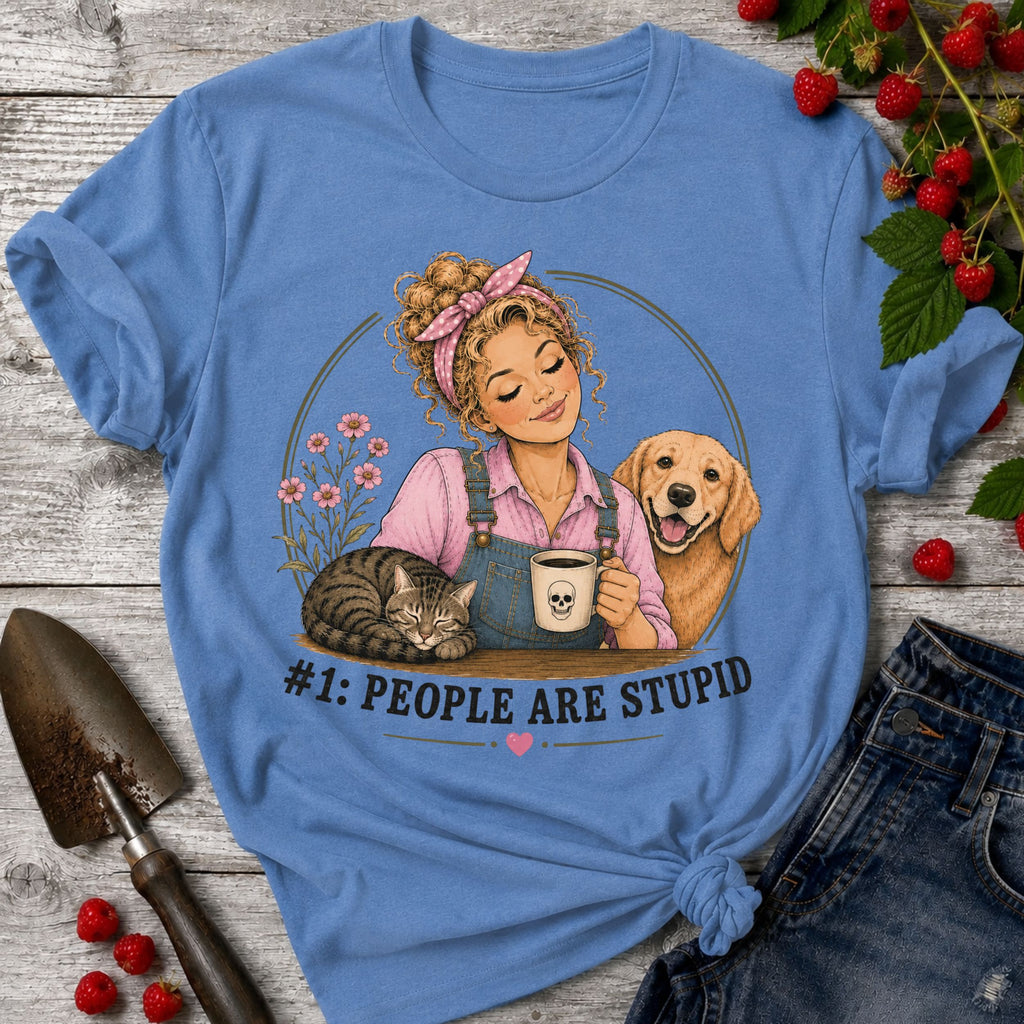 Stupid People Pink T-shirt