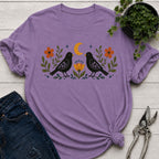 Black Birds Folk Art T-shirt