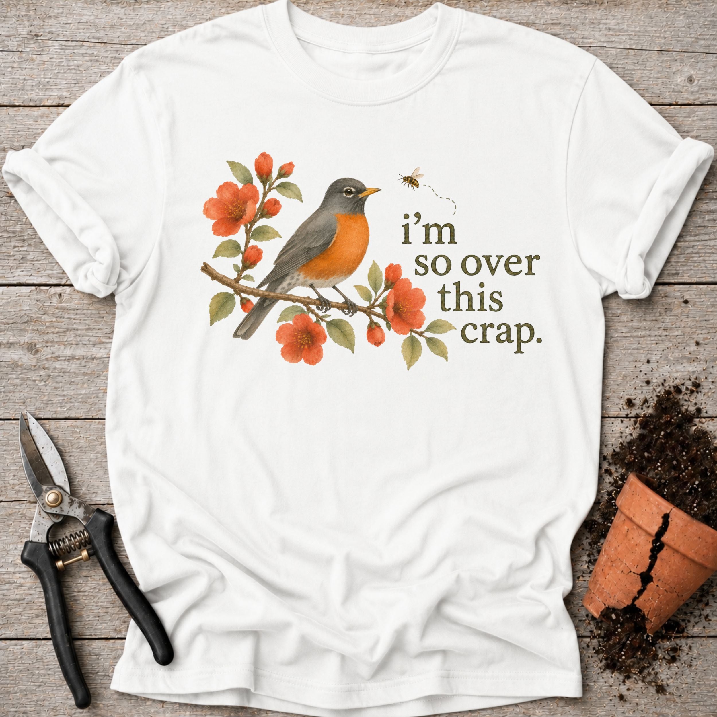 Over it Robin T-shirt