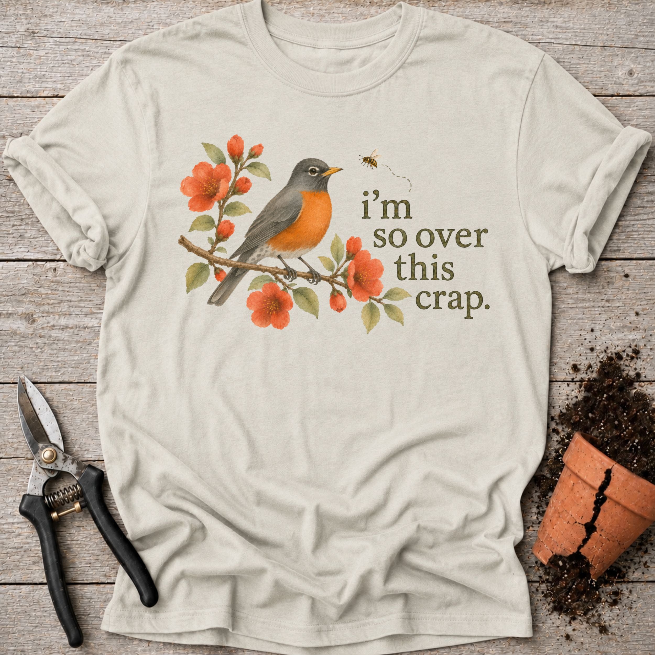 Over it Robin T-shirt